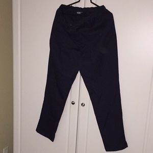 Elastic waist twill pants